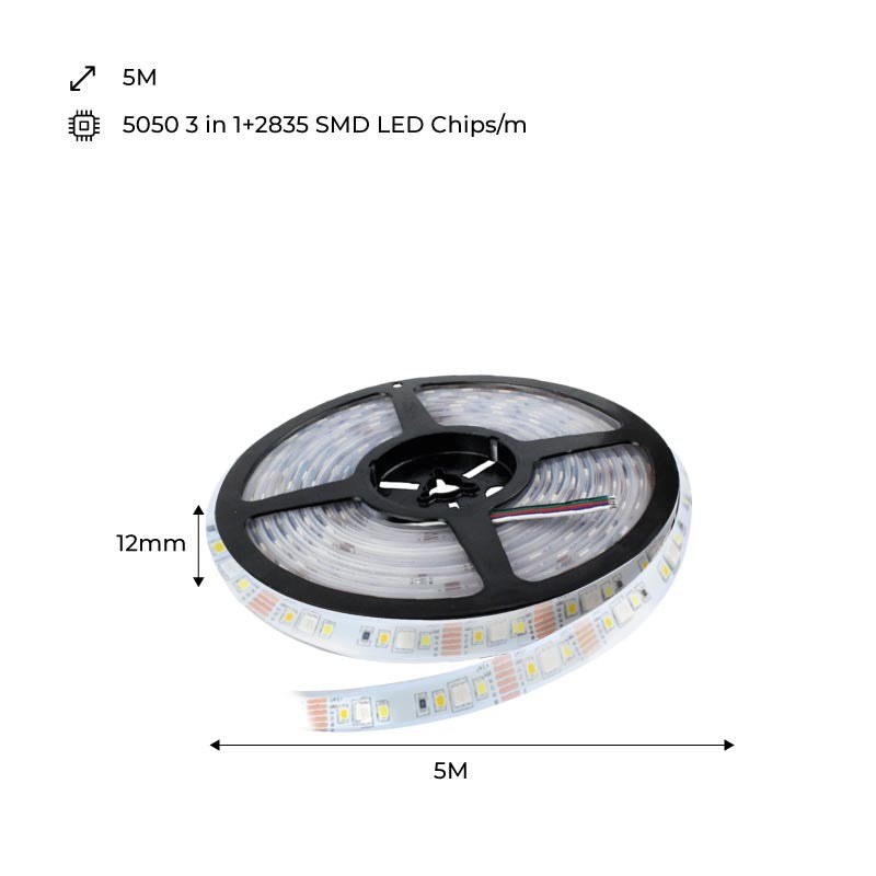 Tira LED RGB+CCT - 70W - 24V - IP20 - 5metros