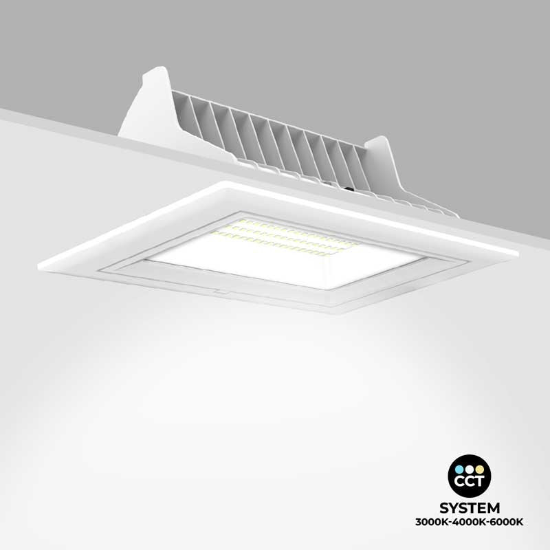 Downlight LED rectangular orientable CCT 38W - Blanco - 120° Driver LIFUD