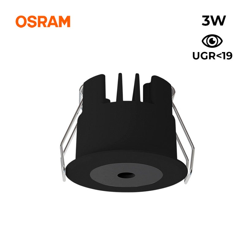 Downlight LED Mini 3W - Chip OSRAM - Bajo UGR - CRI 90 - Ø 40mm