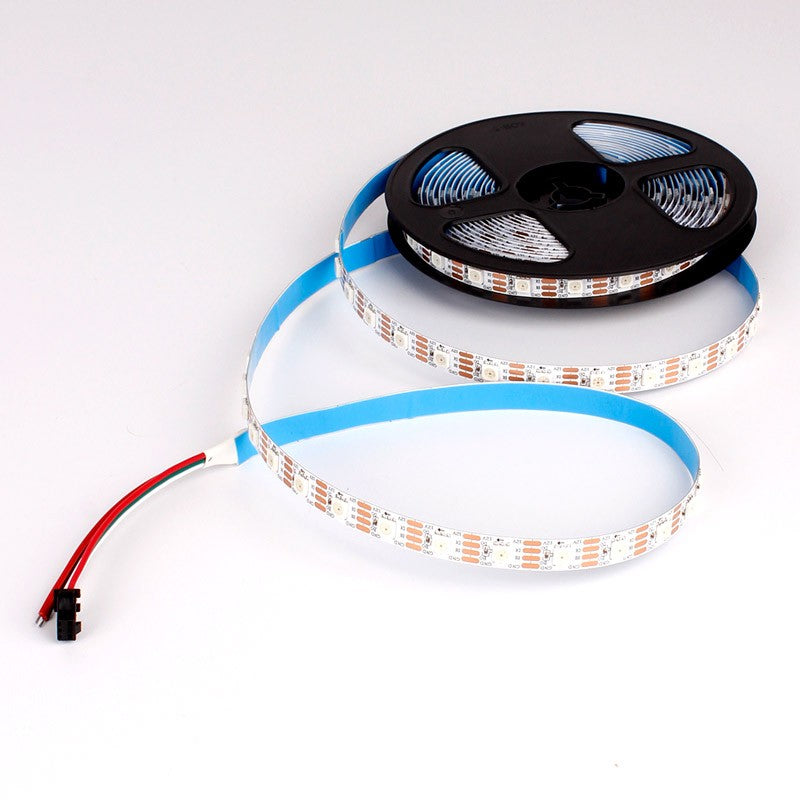 Tira LED inteligente IC RGB 12V DC - 14,4 W/m -IP20 - 60 LED/m - Ancho 10mm - 5 metros