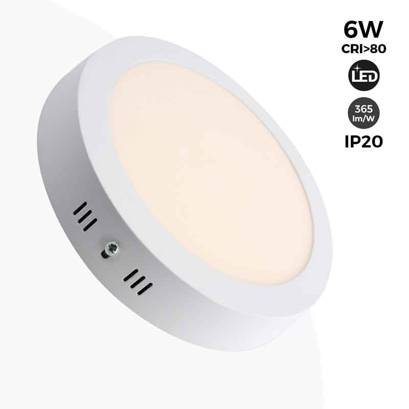 Plafón techo LED circular 6W - Ø11,5cm - 365lm