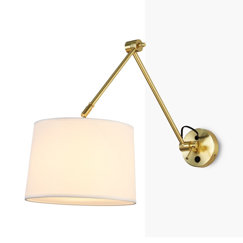 Aplique de pared cilíndrico con diseño clásico y articulado "ELBOW" E27