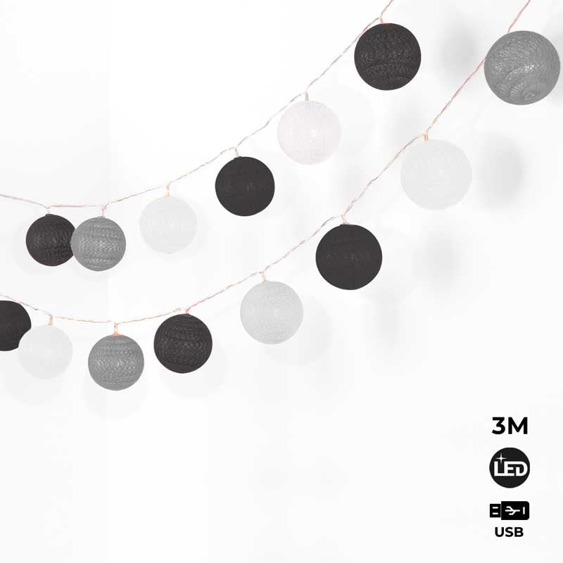 Guirnaldas decorativas de luces LED USB