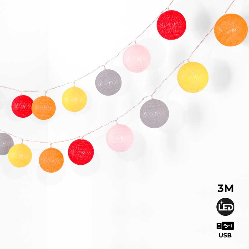 Guirnaldas decorativas de luces LED USB