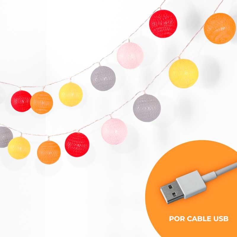 Guirnaldas decorativas de luces LED USB