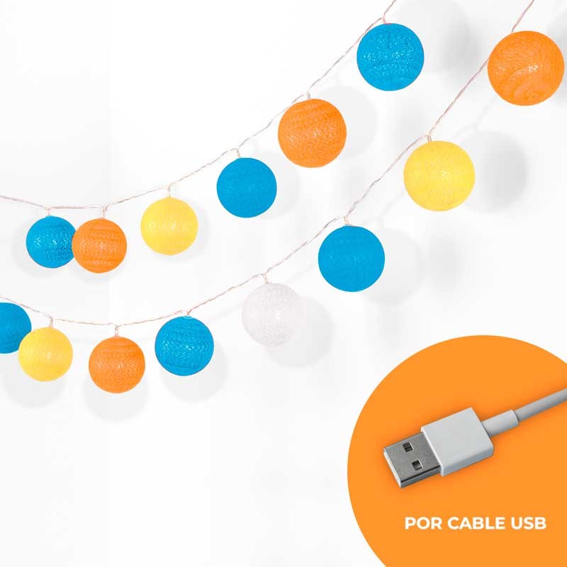Guirnaldas decorativas de luces LED USB