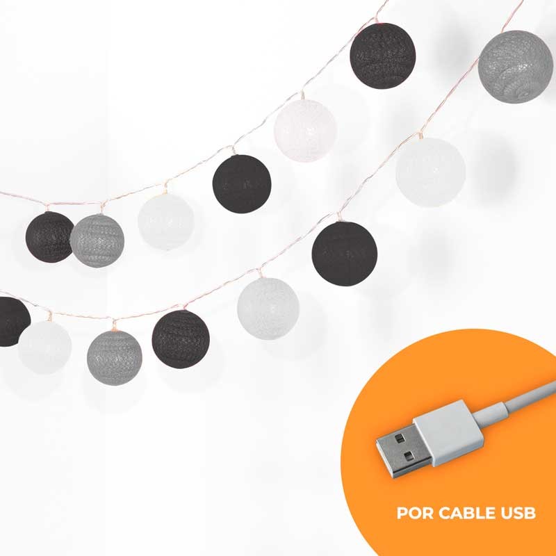 Guirnaldas decorativas de luces LED USB