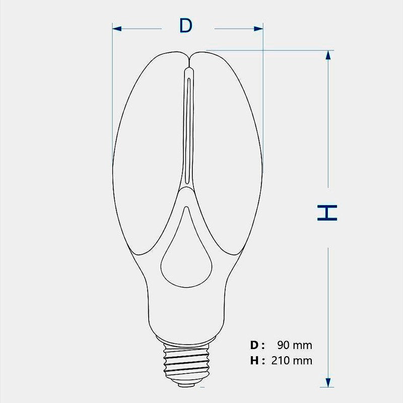 Bombilla LED ED90 E27 para farola 40W