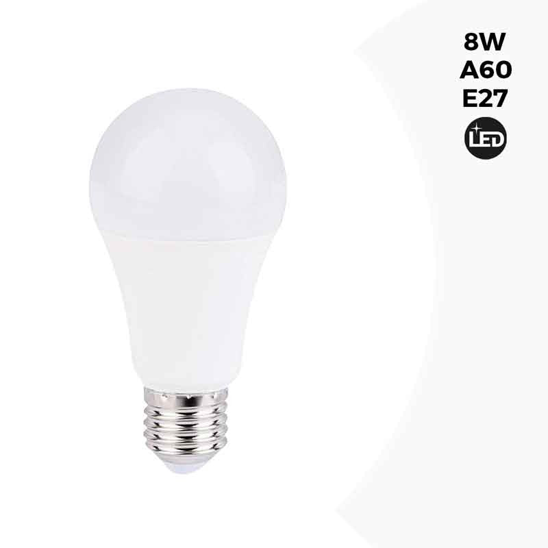 Bombilla 12-24V DC 8W E27 A60 para caravanas, camping y embarcaciones