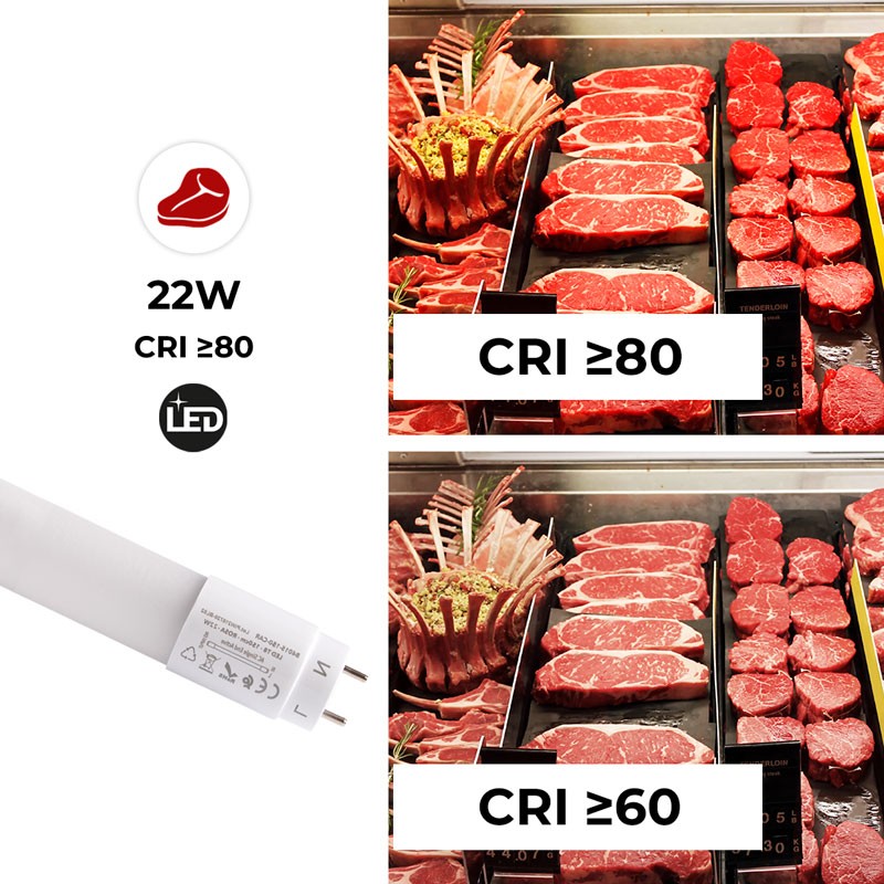 Tubo LED T8 especial carnicerías 150cm 22W