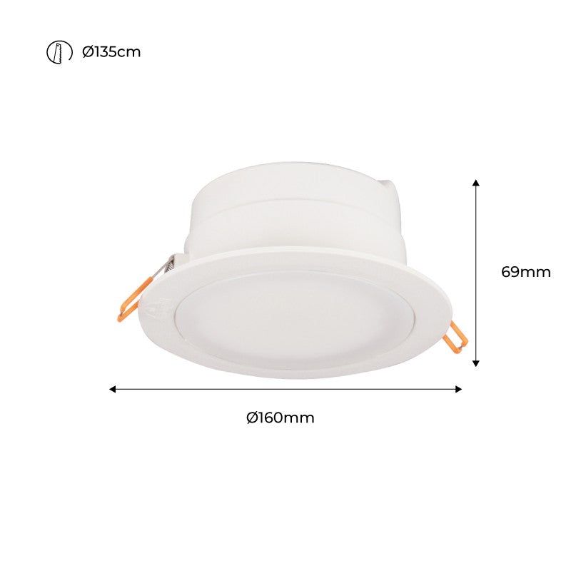 Downlight Redondo Estanco CCT Fumagalli "Teresa 160" 10W IP55