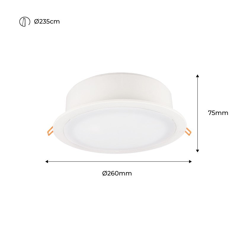 Downlight Redondo Estanco CCT Fumagalli "Teresa 260" 18W IP55