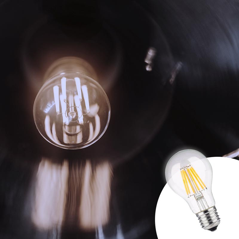 Bombilla LED filamento E27 60 - 8W - Transparente