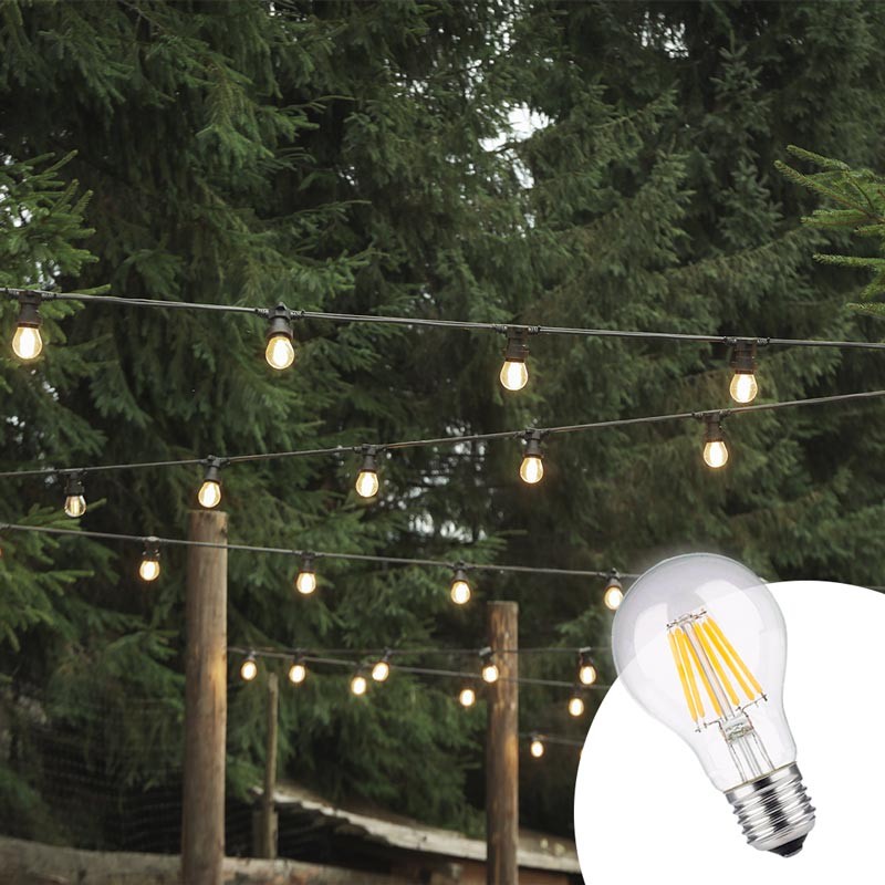 Bombilla LED filamento E27 60 - 8W - Transparente