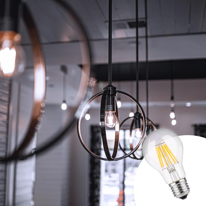 Bombilla LED filamento E27 60 - 8W - Transparente