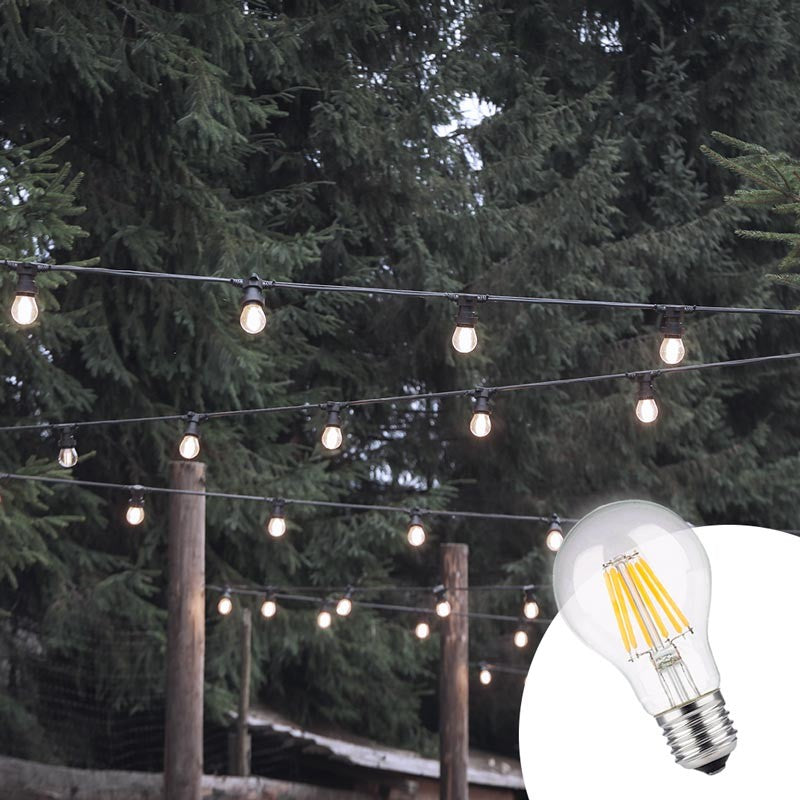 Bombilla LED filamento E27 60 - 8W - Transparente