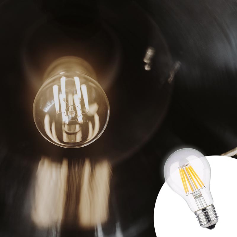 Bombilla LED filamento E27 60 - 8W - Transparente