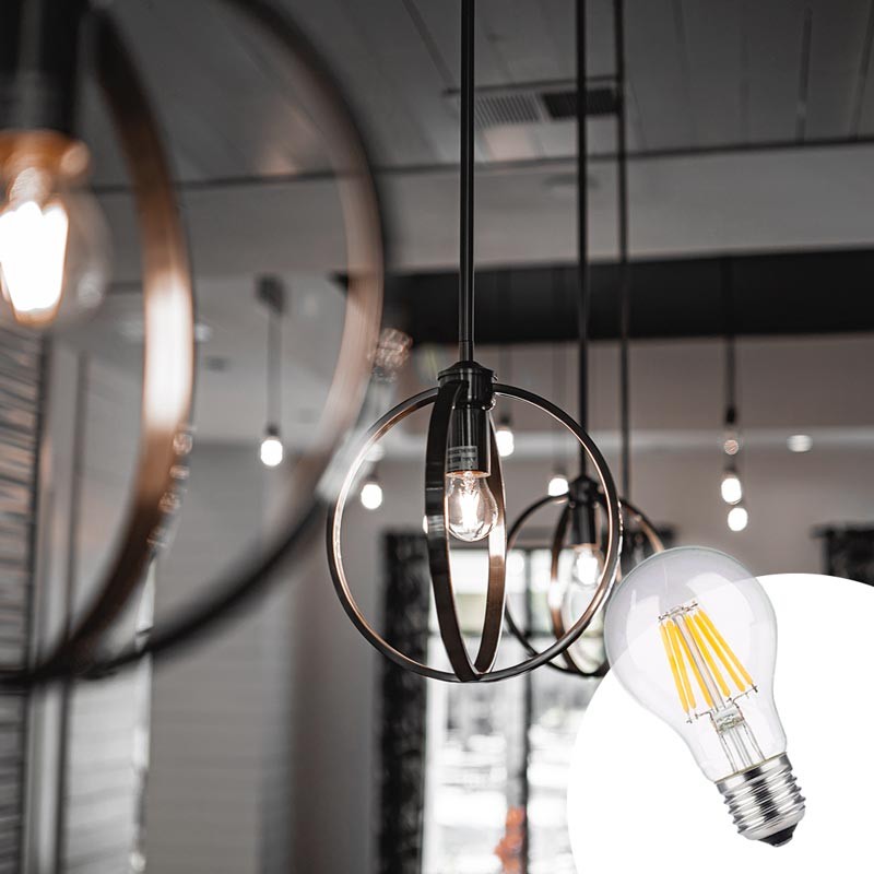 Bombilla LED filamento E27 60 - 8W - Transparente