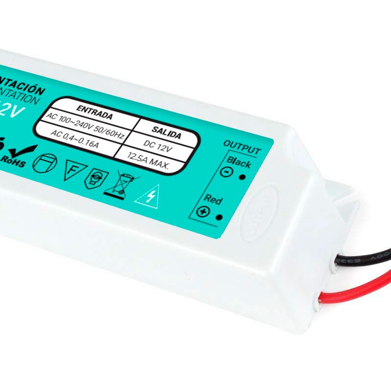 Fuente de alimentación Estanca IP67 12V 150W