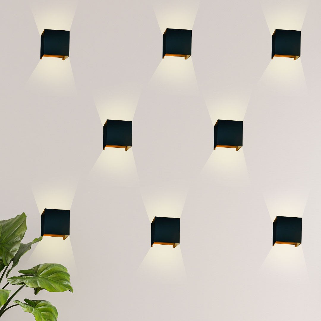 Pack de 8 Apliques de pared "KURTIN" 6W luz up and down regulable