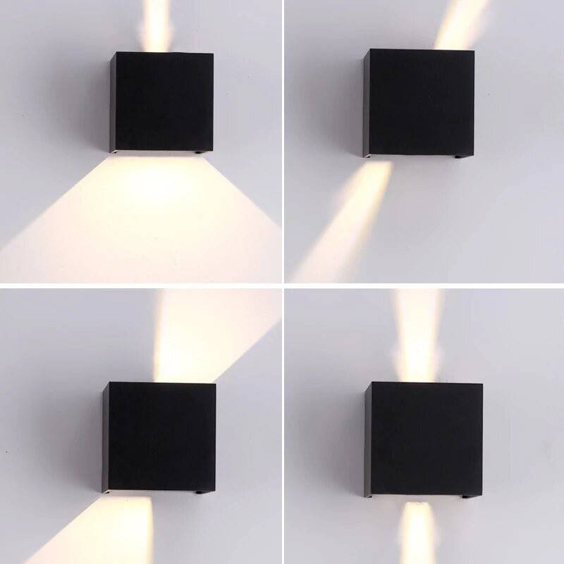 Pack de 8 Apliques de pared "KURTIN" 6W luz up and down regulable
