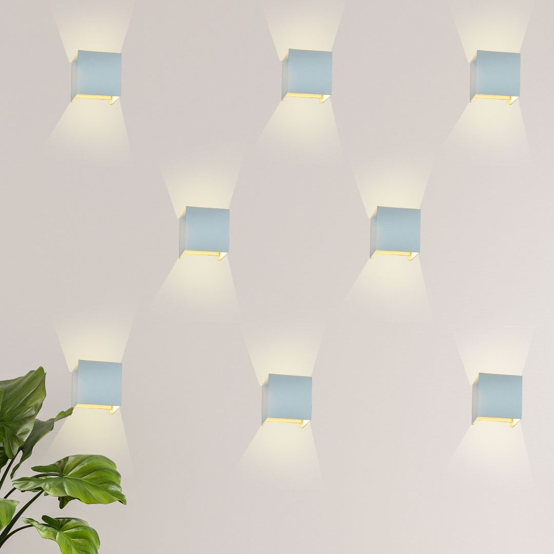 Pack de 8 Apliques de pared "KURTIN" 6W luz up and down regulable