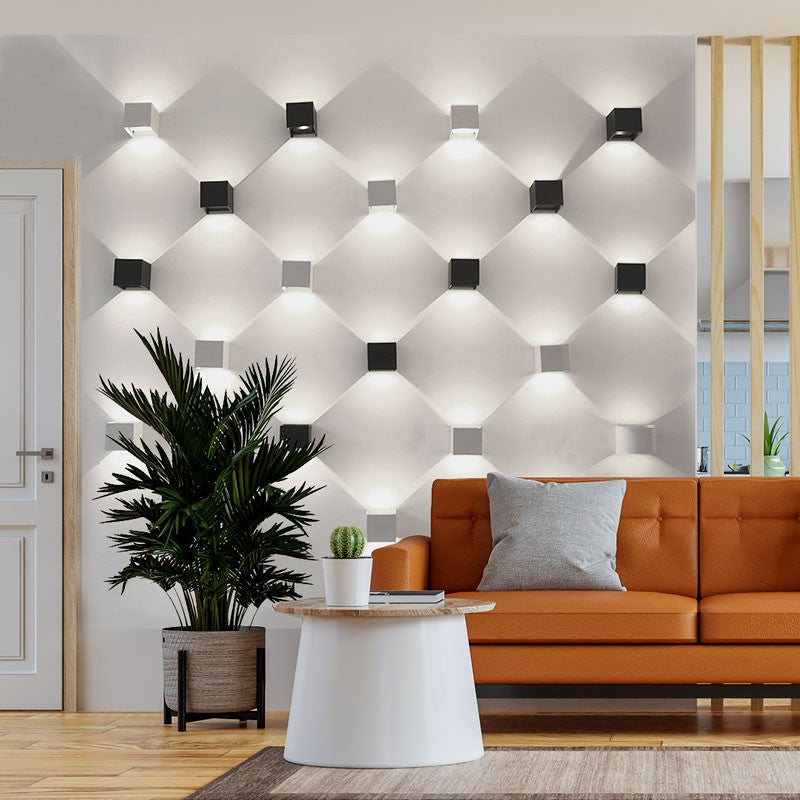 Pack de 8 Apliques de pared "KURTIN" 6W luz up and down regulable