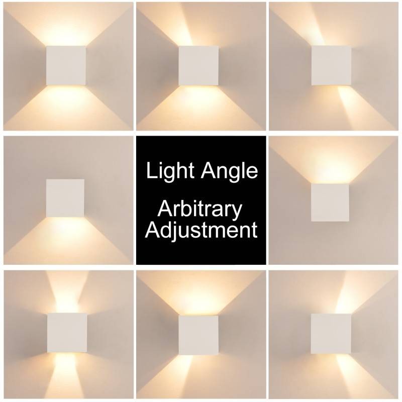 Pack de 8 Apliques de pared "KURTIN" 6W luz up and down regulable