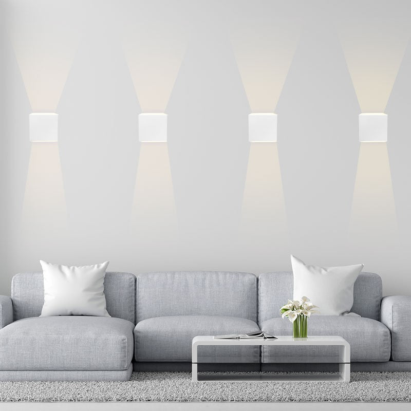 Pack de 8 Apliques de pared "KURTIN" 6W luz up and down regulable