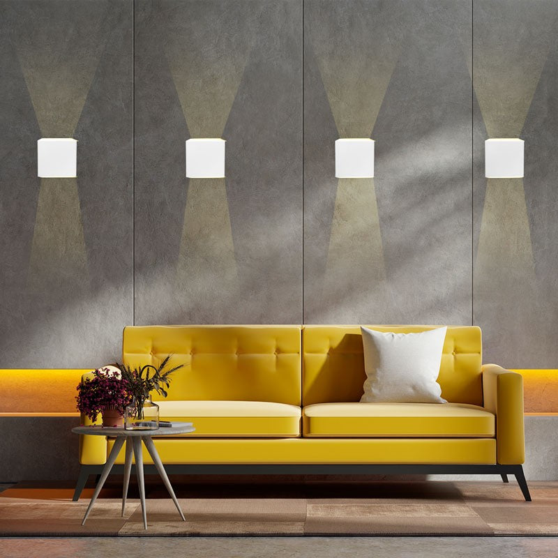 Pack de 8 Apliques de pared "KURTIN" 6W luz up and down regulable