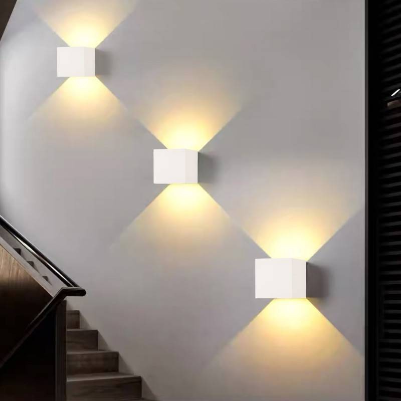 Pack de 8 Apliques de pared "KURTIN" 6W luz up and down regulable