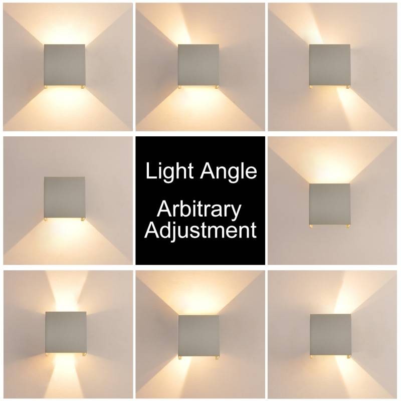 Pack de 8 Apliques de pared "KURTIN" 6W luz up and down regulable