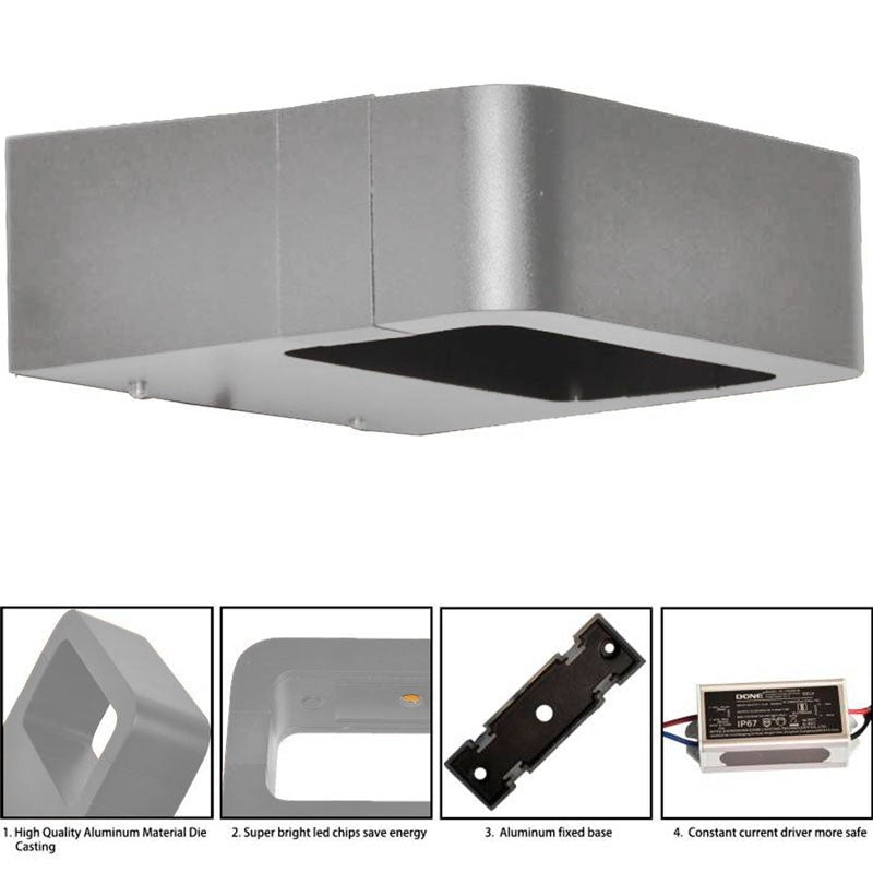 Aplique de pared exterior LED "KURRT" - 7W - IP65