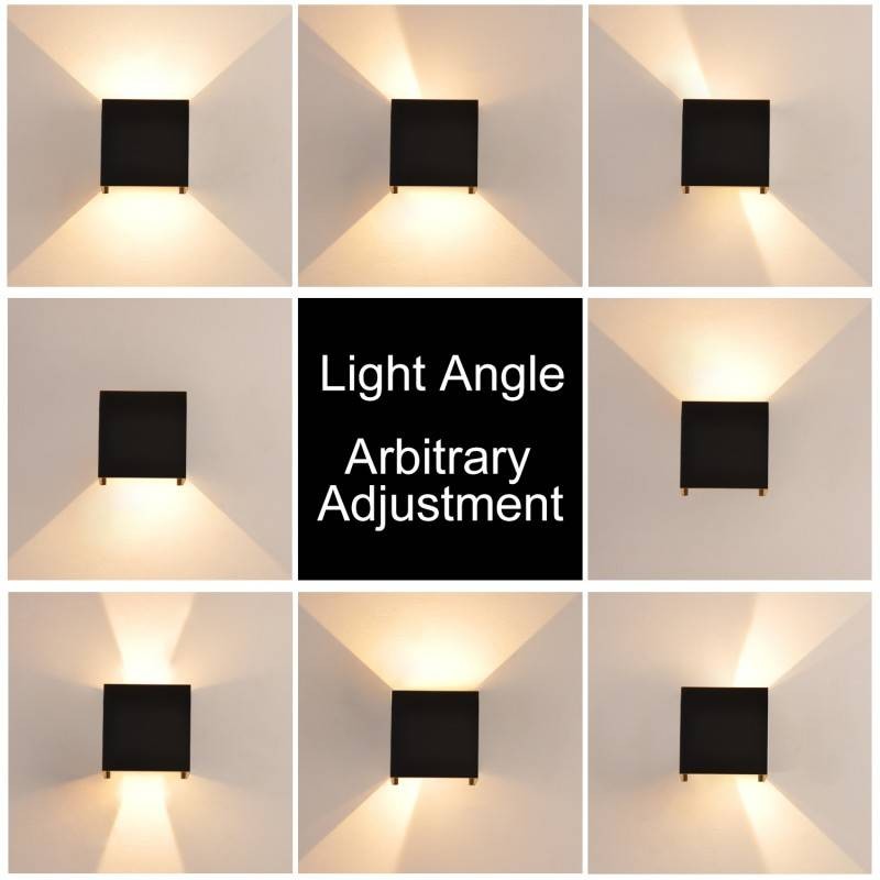 Pack de 4 Apliques de pared "KURTIN" 6W luz up and down regulable