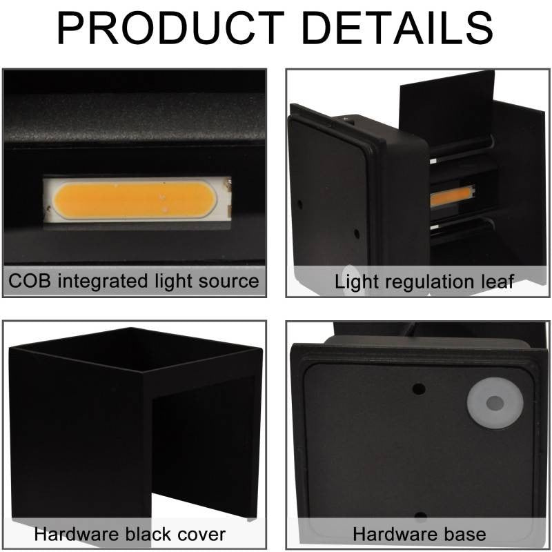 Pack de 2 Apliques de pared "KURTIN" 6W apertura de luz regulable