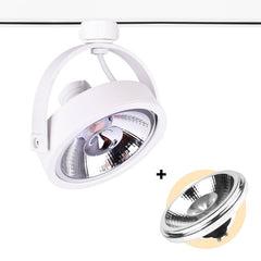 Pack Foco LED de carril trifásico + Bombilla LED AR111 GU10