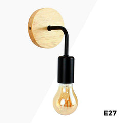 Aplique de pared de madera y metal "Morgan"