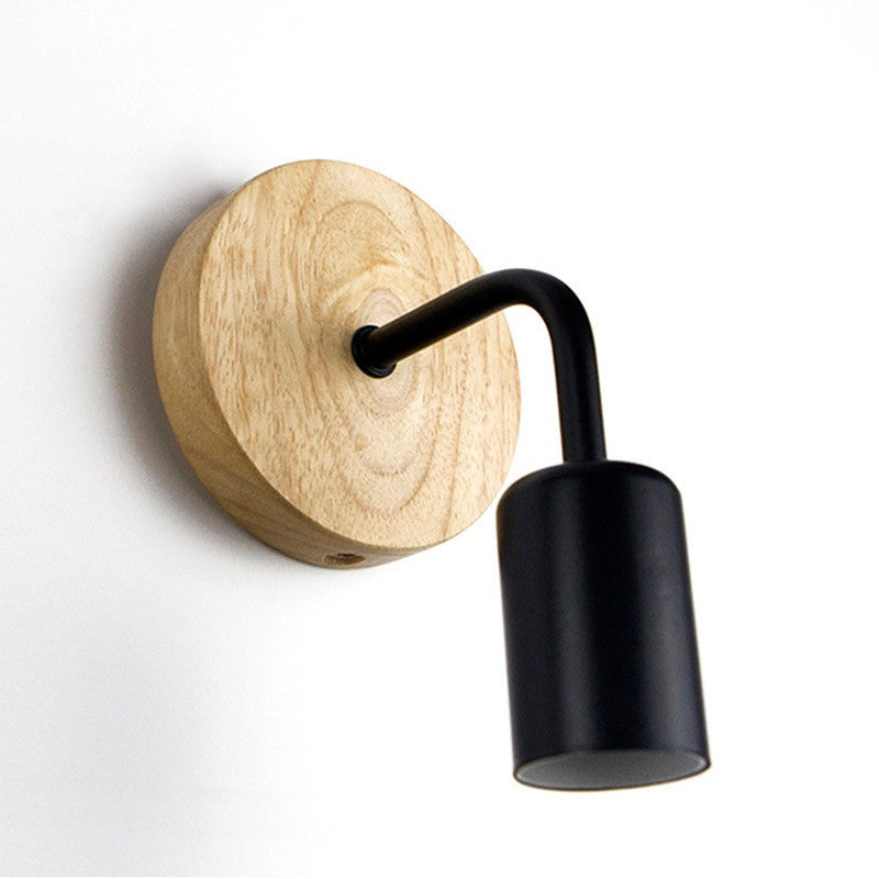 Aplique de pared de madera y metal "Morgan"