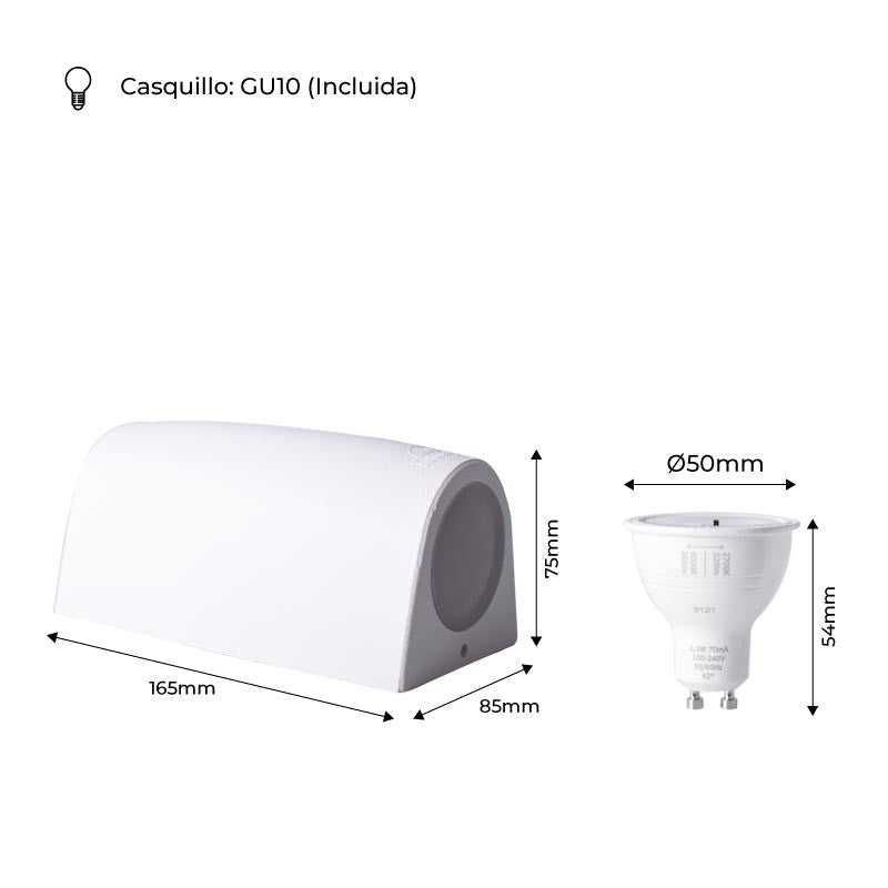 Aplique de pared LED up & down FUMAGALLI MARTA GU10 2x3,5W