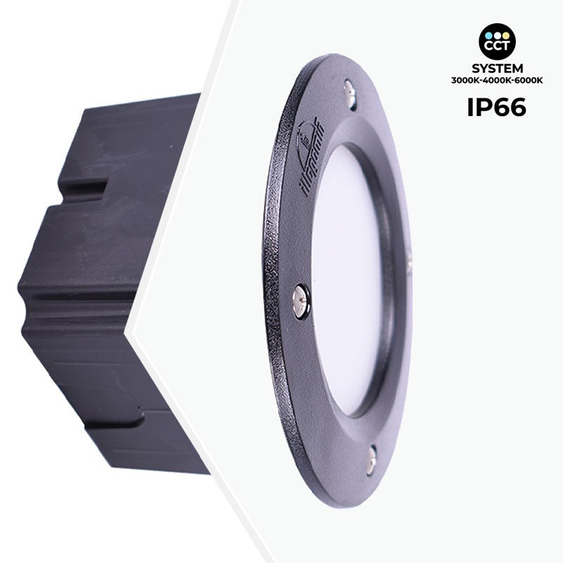 Baliza empotrable LED FUMAGALLI "LETI 100 ROUND" GX53 - 3W - IP66