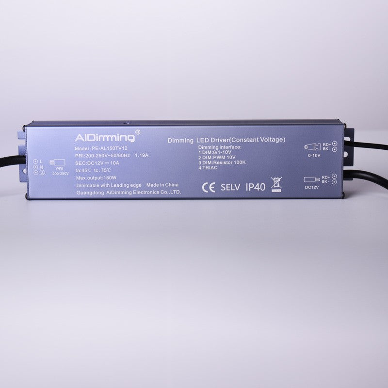 Fuente de alimentación dimmable TRIAC/0-10V DC 12V 150W 10A IP40