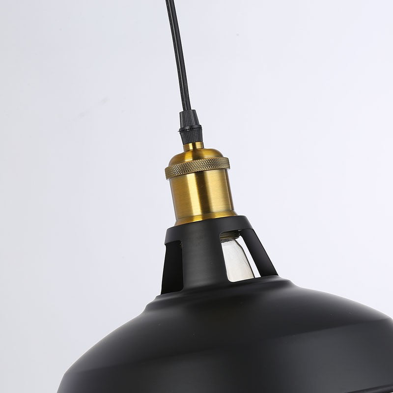 Lámpara industrial retro colgante "MANACOR" con cúpula de metal