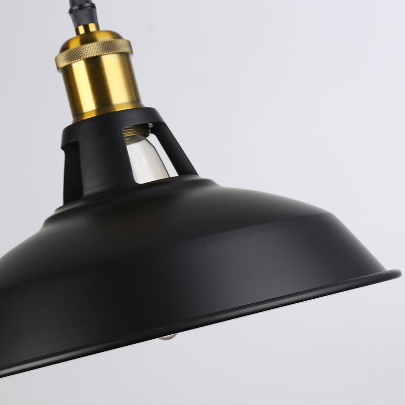 Lámpara industrial retro colgante "MANACOR" con cúpula de metal