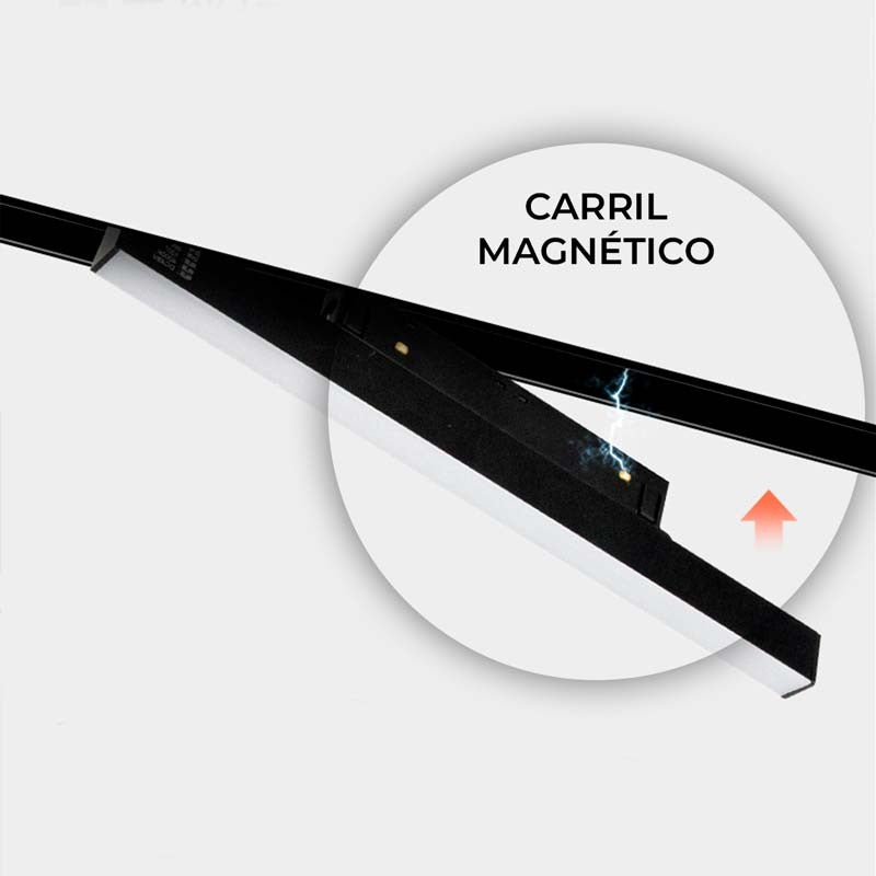Carril magnético 20mm empotrable 48V - 1 metro