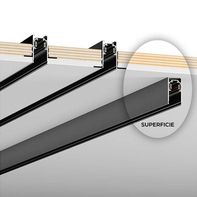 Carril magnético 20mm de superficie 48V - 1 metro