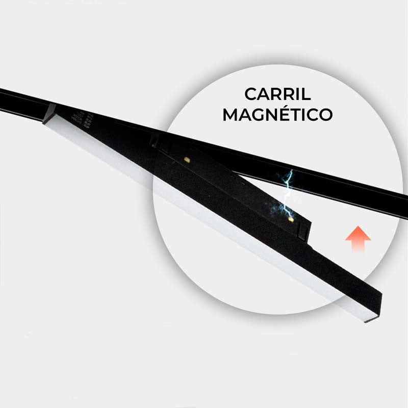 Carril magnético 20mm de superficie 48V - 1 metro
