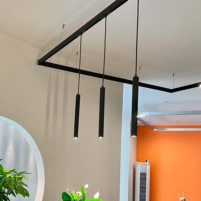 Carril magnético 48V + kit de suspensión - 2 metros