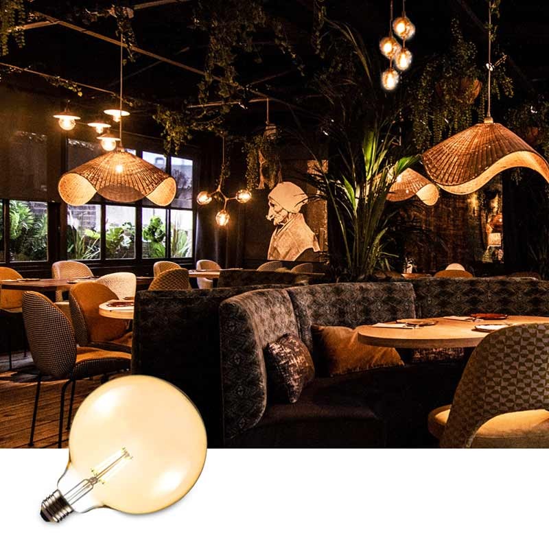 Bombilla LED Vintage Globo de Filamento E27 G125 6W