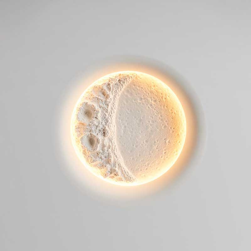 Lámpara de escayola trimless en forma de luna "SIDEREUS" - 300x300 mm - 8.5 W