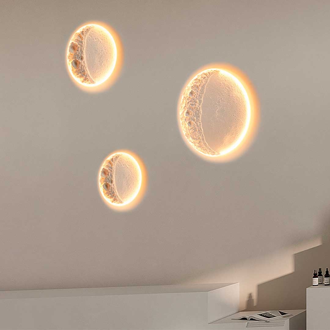 Lámpara integrable de escayola trimless en forma de luna "SIDEREUS" - 60x60cm - 17 W